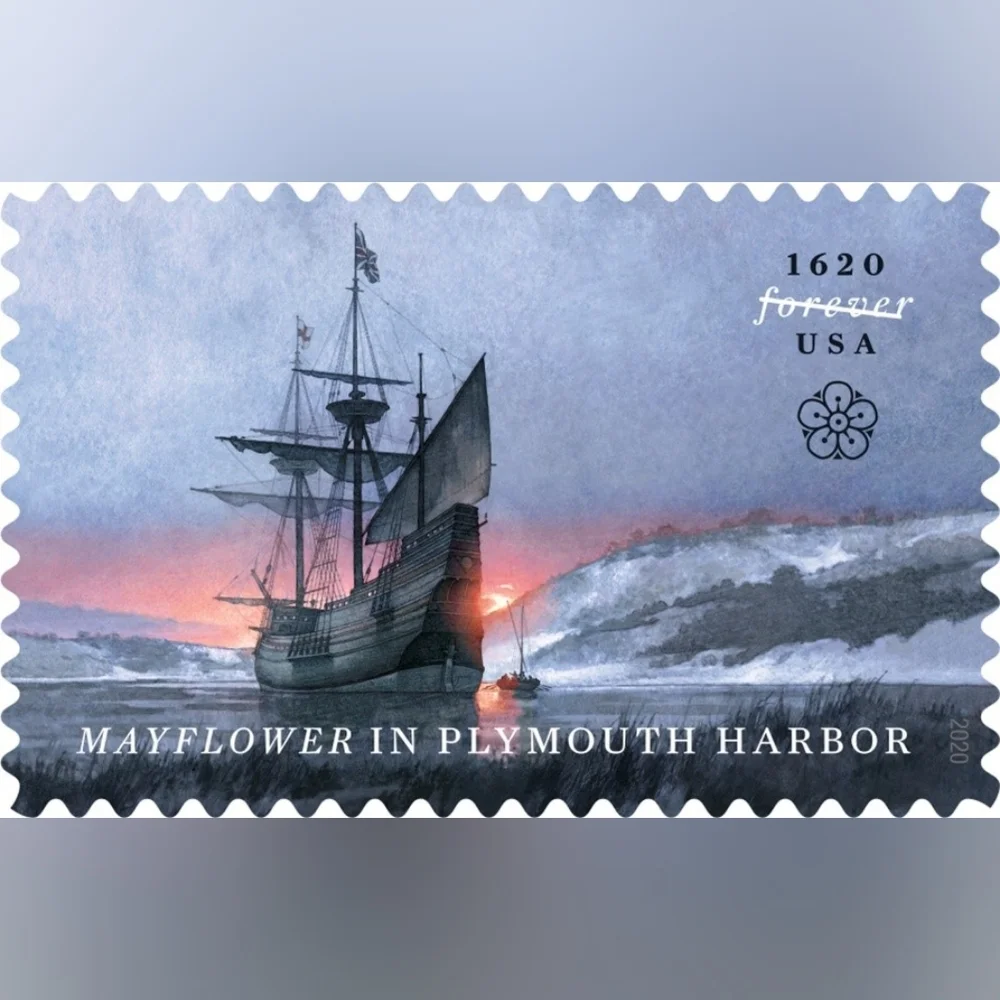 100 Mayflower In Plymouth Harbor Forever Postage Stamps USPS Wedding Invite 2020